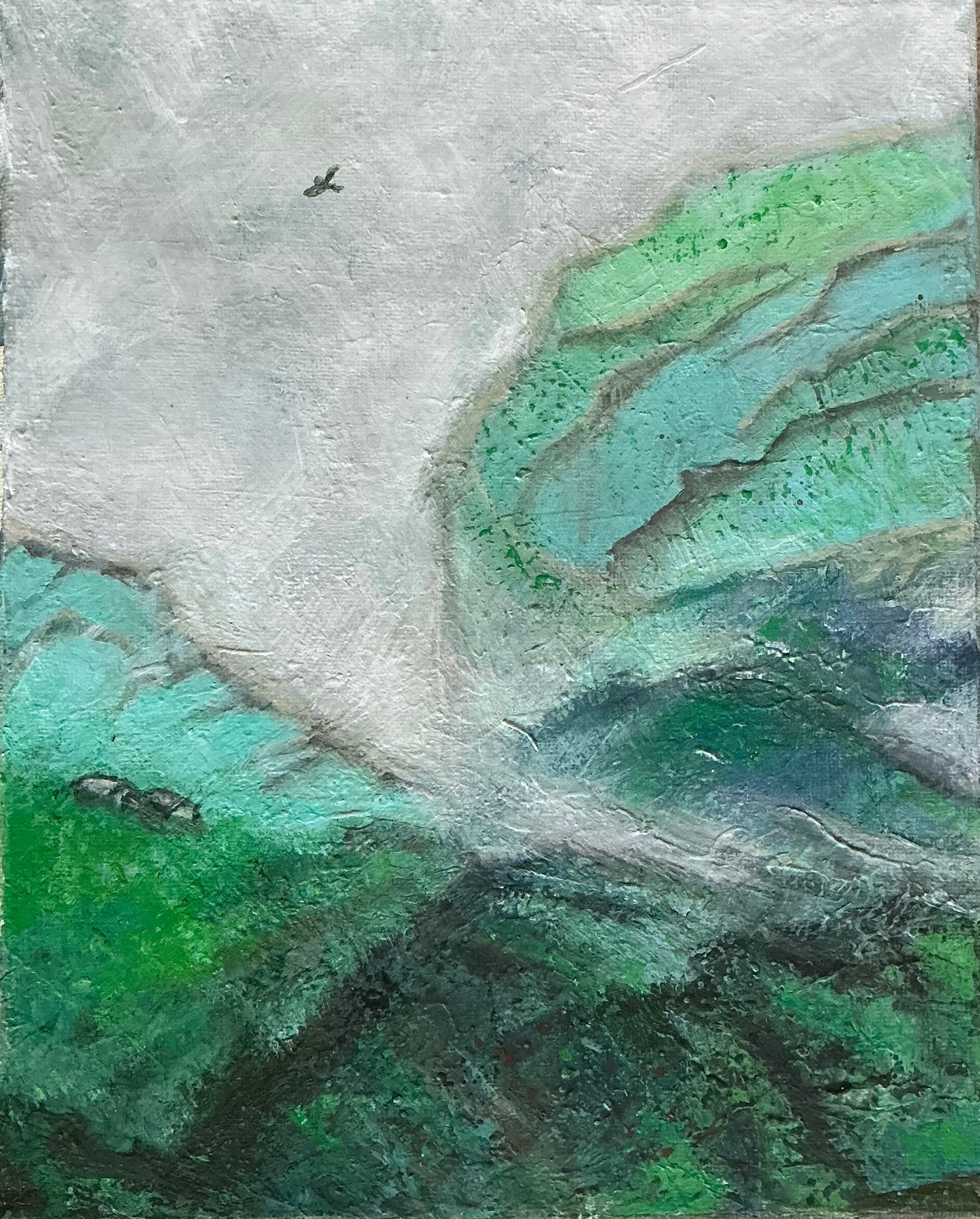 “Flying over Spring Mountain”, Original Painting