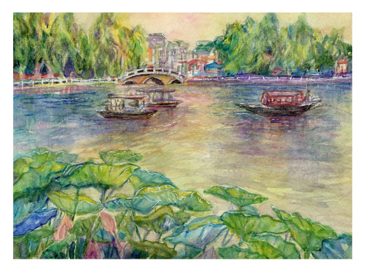 “Row the Boat Together” Original Watercolor