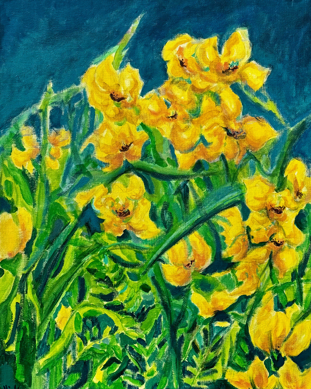 "Moonlight Bloom", Original Painting