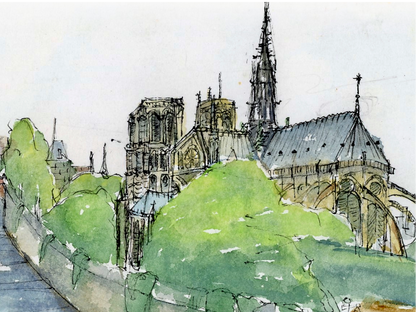 "Notre-Dame de Paris", Paper Print